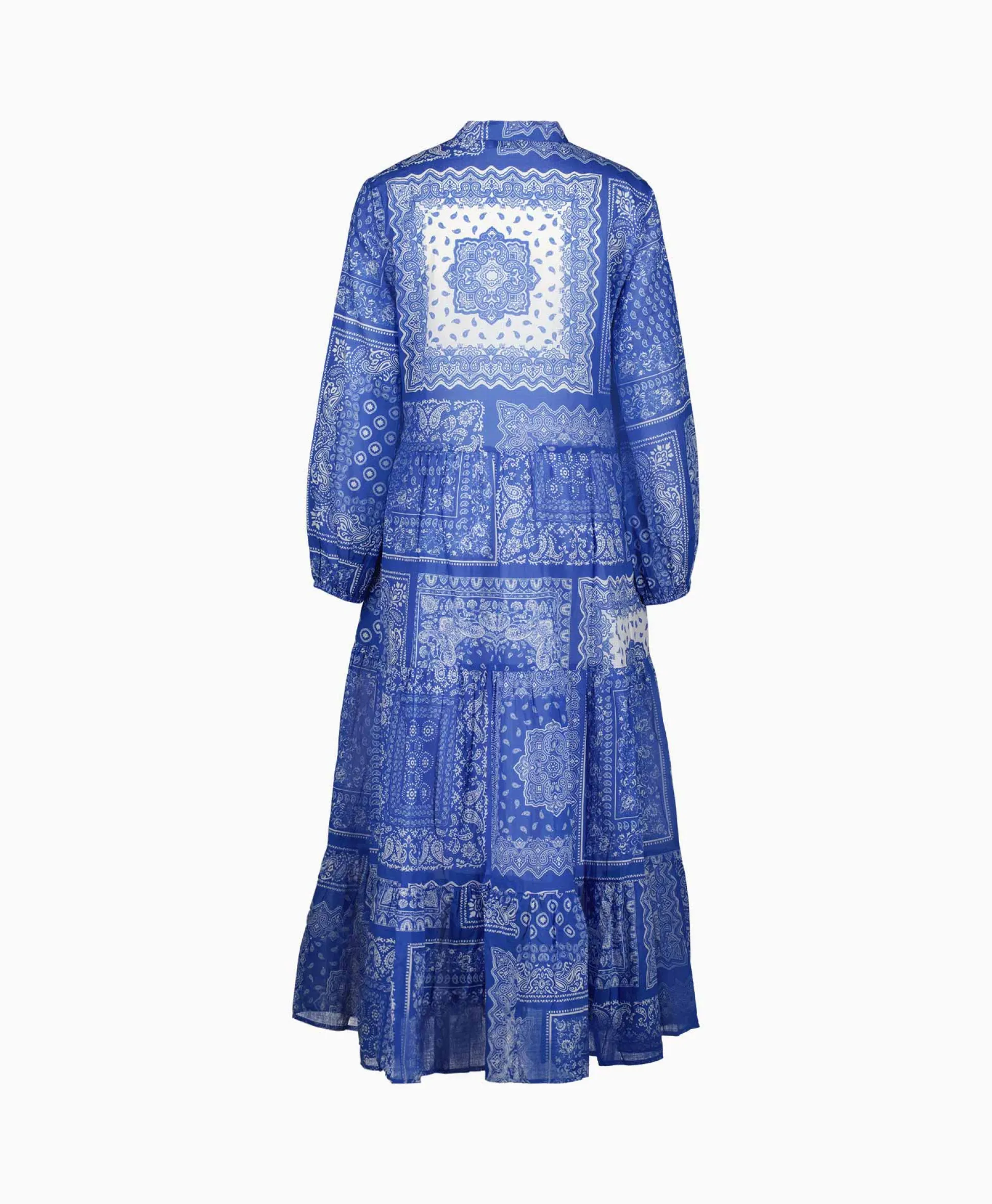 New Maxi Jurk Mila Long 212344 Blauw Dessin Dames Jurken