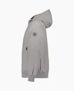 Outlet Jack Hooded Four-Fay Stretch Grijs Heren Jassen
