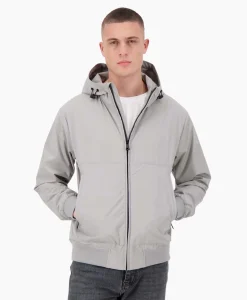 Outlet Jack Hooded Four-Fay Stretch Grijs Heren Jassen