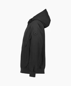 Online Jack Hooded Four-Fay Stretch Zwart Heren Jassen