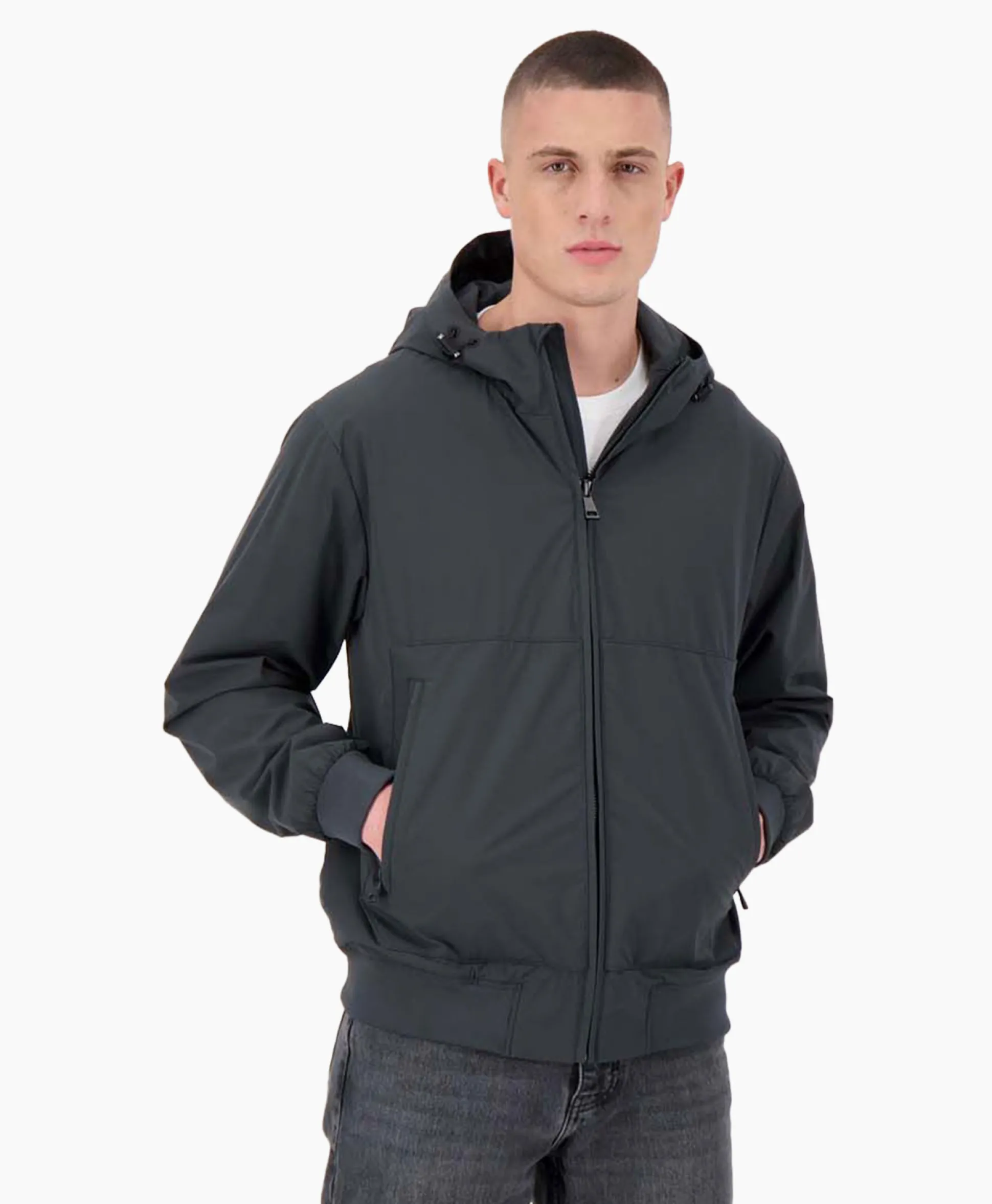 Best Jack Hooded Four-Fay Stretch Donker Grijs Heren Jassen