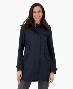 Shop Parka Long Technical Shell Donker Blauw Dames Jassen