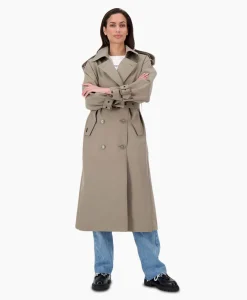 Shop Trenchcoat Body Warmer Trench Khaki Dames Jassen
