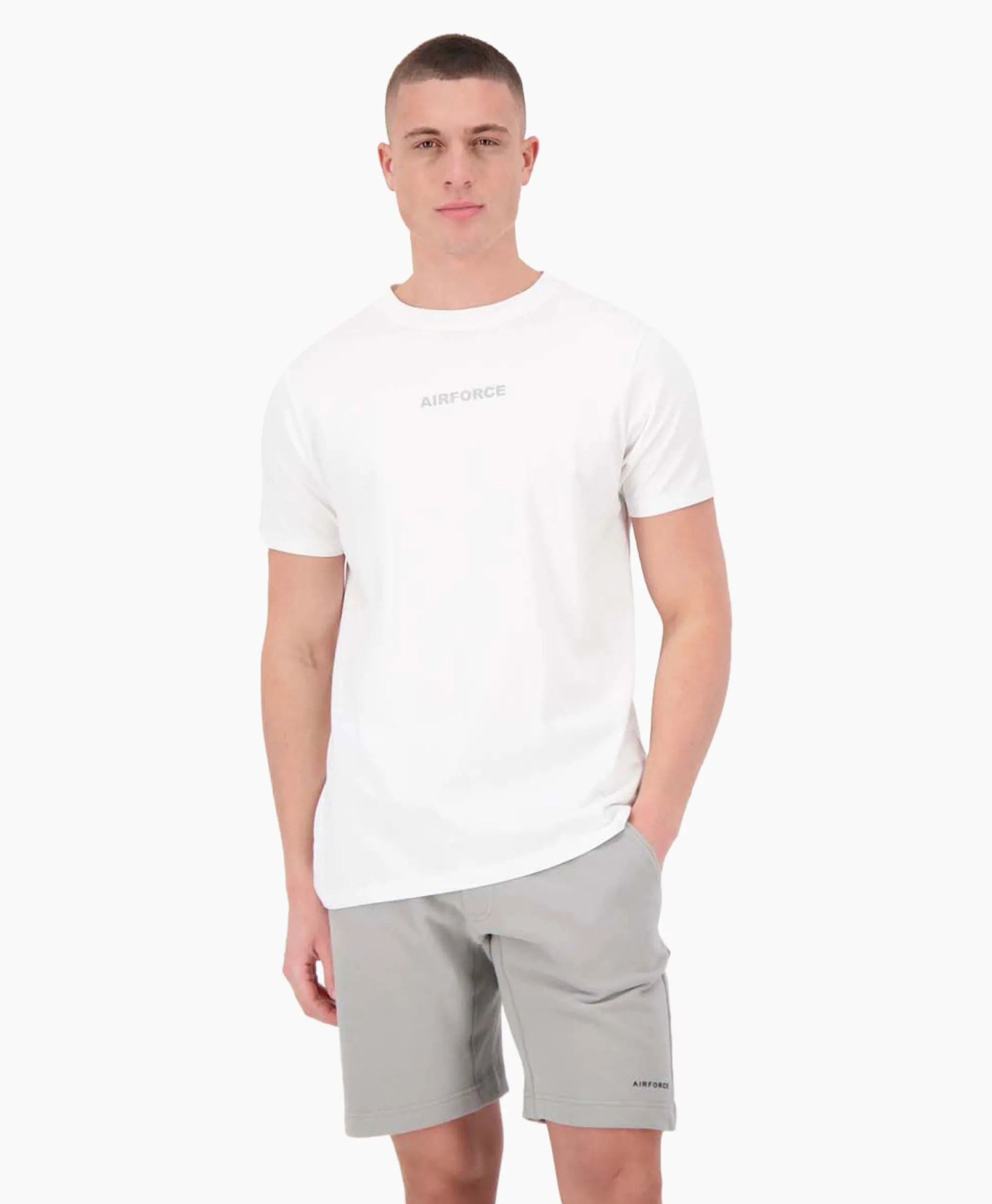 Discount T-Shirt Wording/Logo Wit Heren T-Shirts