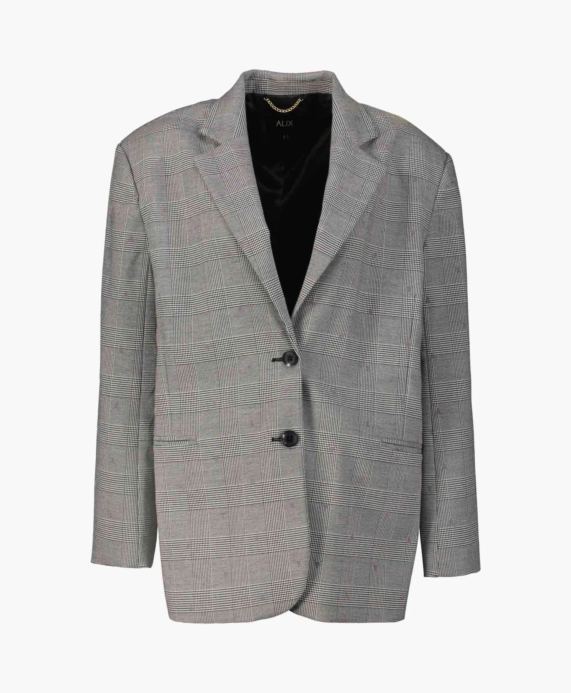 Outlet Blazer Woven Special Checked Zwart Dames Blazers