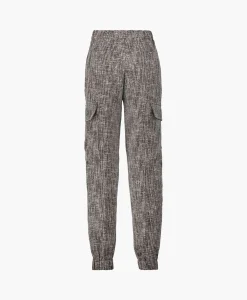 Clearance Cargobroek Woven Boucle Cargo Zwart Dames Broeken