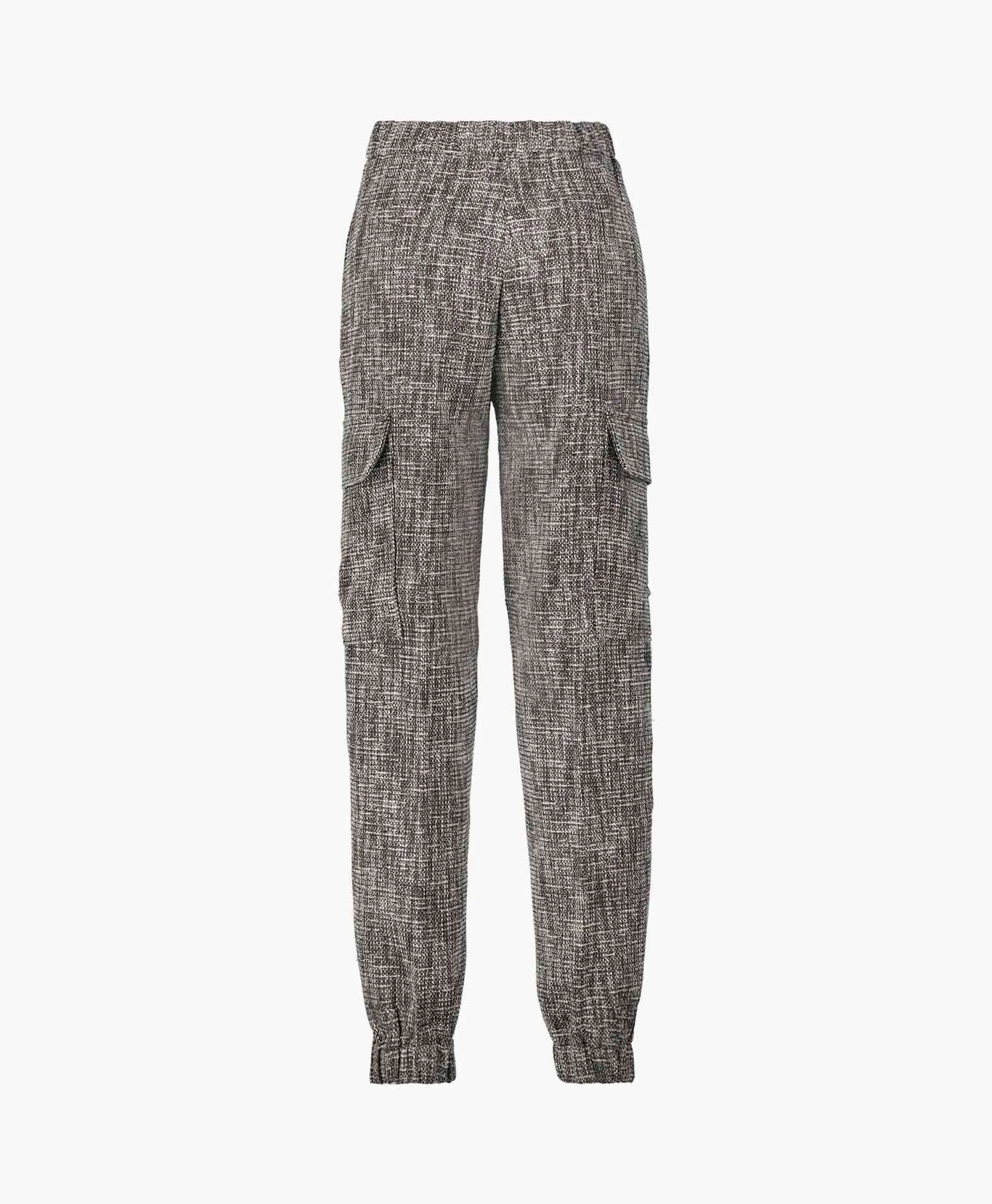 Clearance Cargobroek Woven Boucle Cargo Zwart Dames Broeken