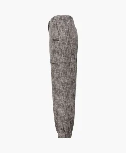 Clearance Cargobroek Woven Boucle Cargo Zwart Dames Broeken