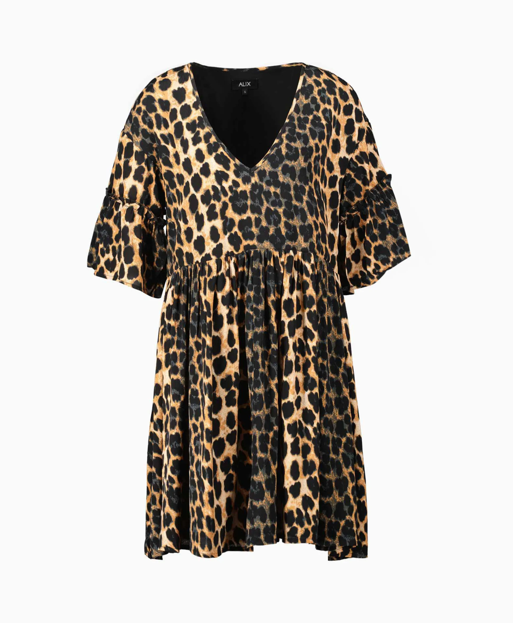 Fashion Jurk Ladies Woven Animal Dress Print + 2 Kleurig Dames Bruiloftskleding