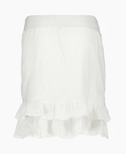 Best Sale Minirok Knitted Jersey Broderie Skirt Off White Dames Rokken
