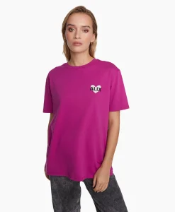 Online T-Shirt Korte Mouw Knitted Alix Heart Bordeaux Dames T-Shirts & Tops