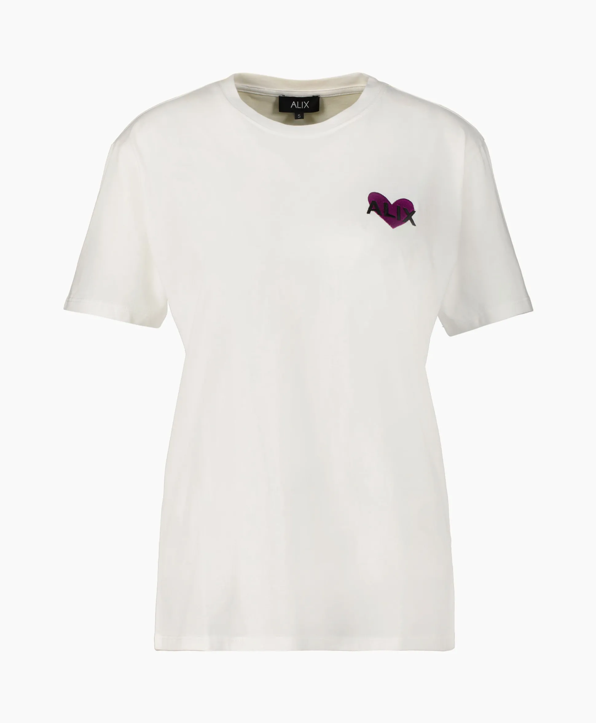 Outlet T-Shirt Korte Mouw Knitted Alix Heart Off White Dames T-Shirts & Tops