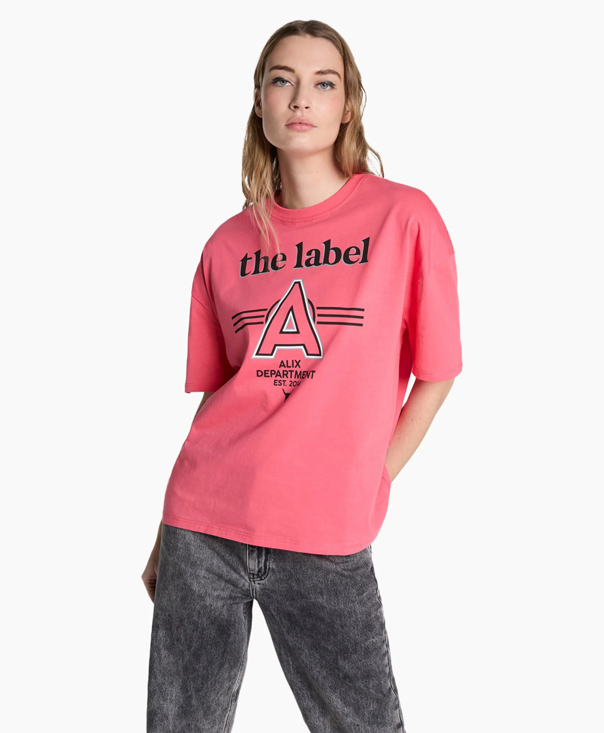 Flash Sale T-Shirt Korte Mouw Knitted A Pink Dames T-Shirts & Tops