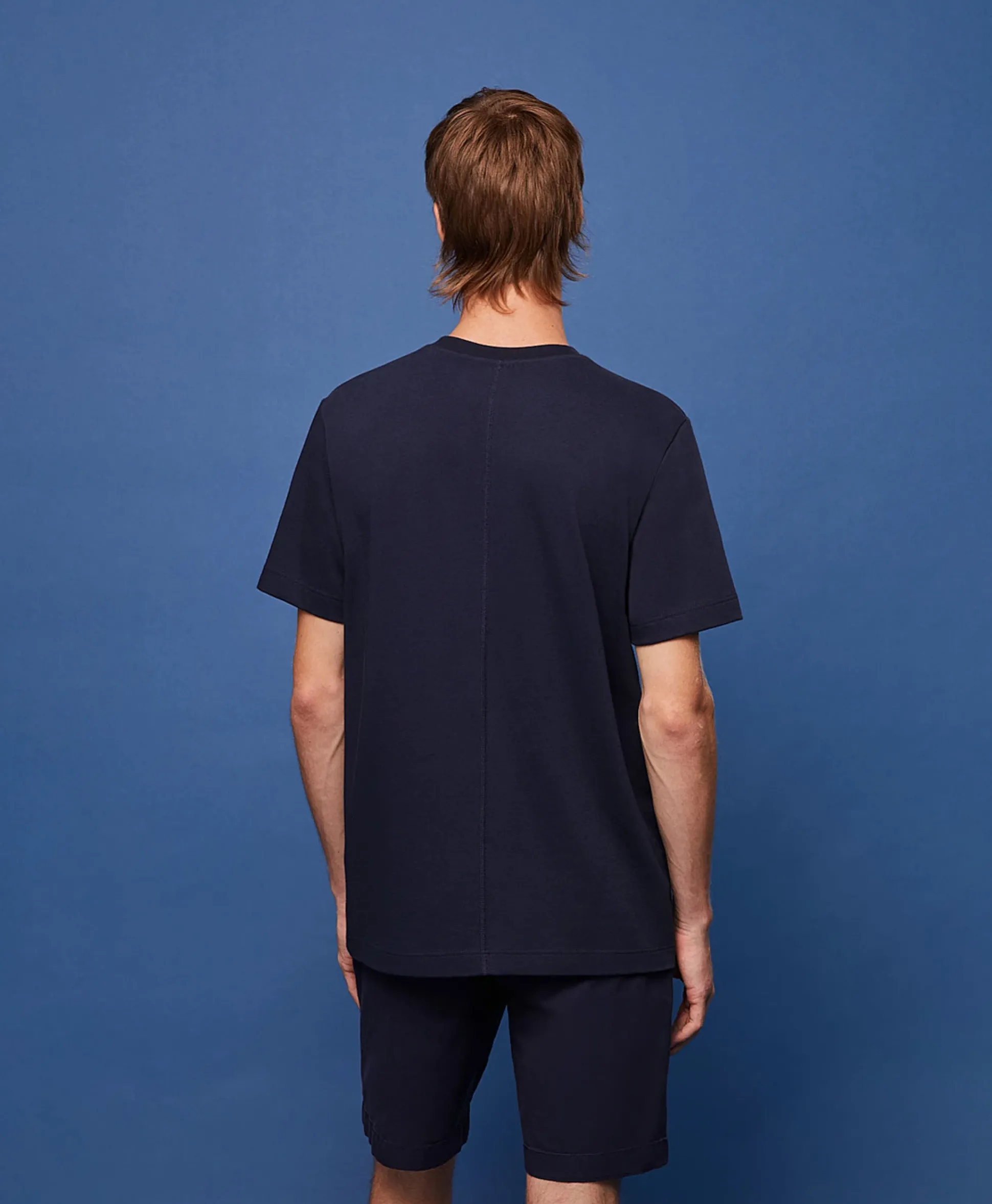 Best Sale T-Shirt Korte Mouw Ata Janso Blauw Heren T-Shirts