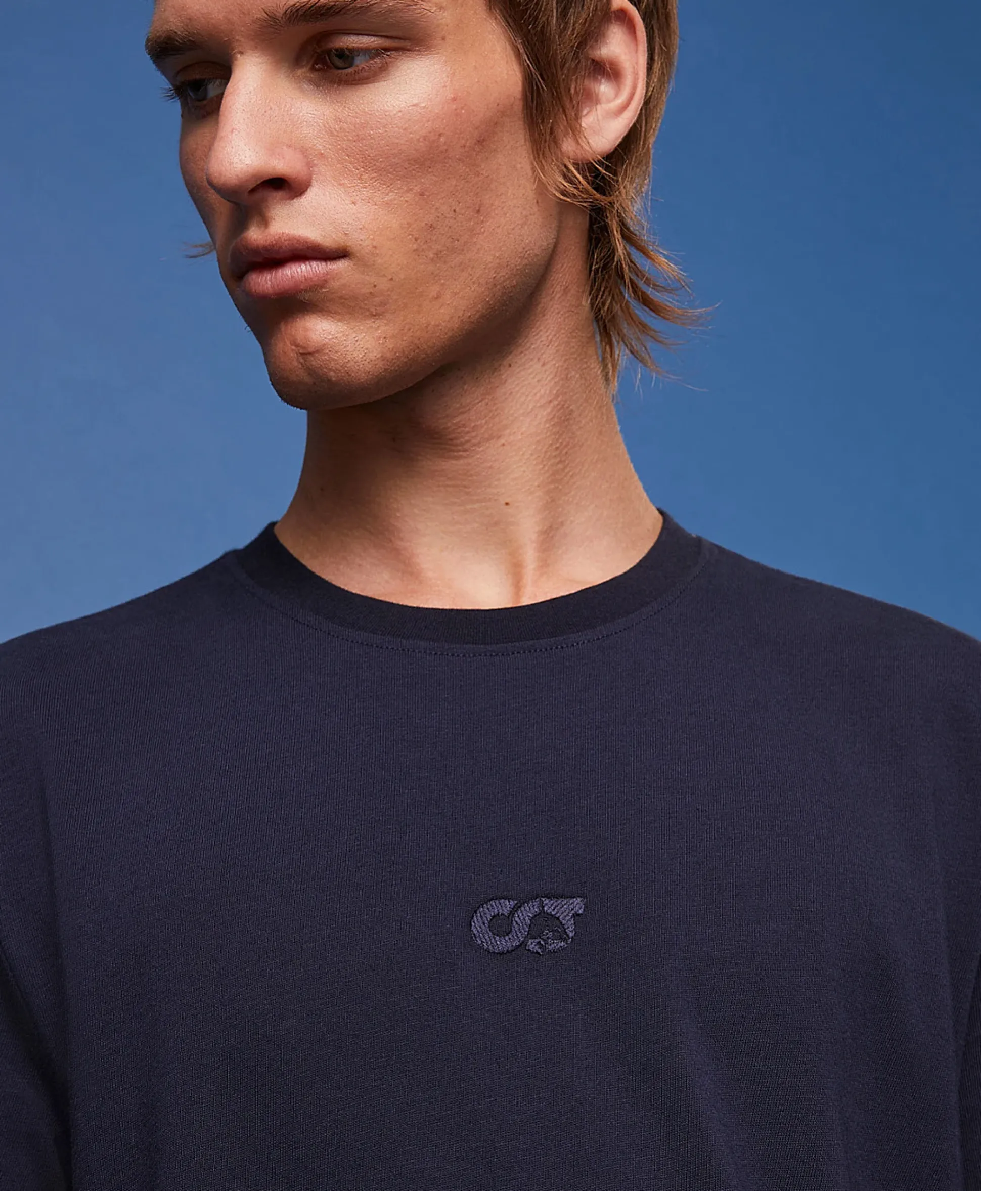 Best Sale T-Shirt Korte Mouw Ata Janso Blauw Heren T-Shirts