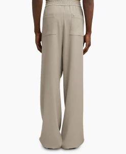 New Broek Elastic Waist Taupe Heren Broeken