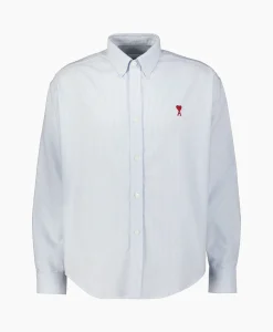 Hot Overhemd Boxy Fit Licht Blauw Heren Overhemden