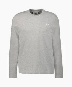 Best Sale T-Shirt Ami Am Antraciet Heren T-Shirts