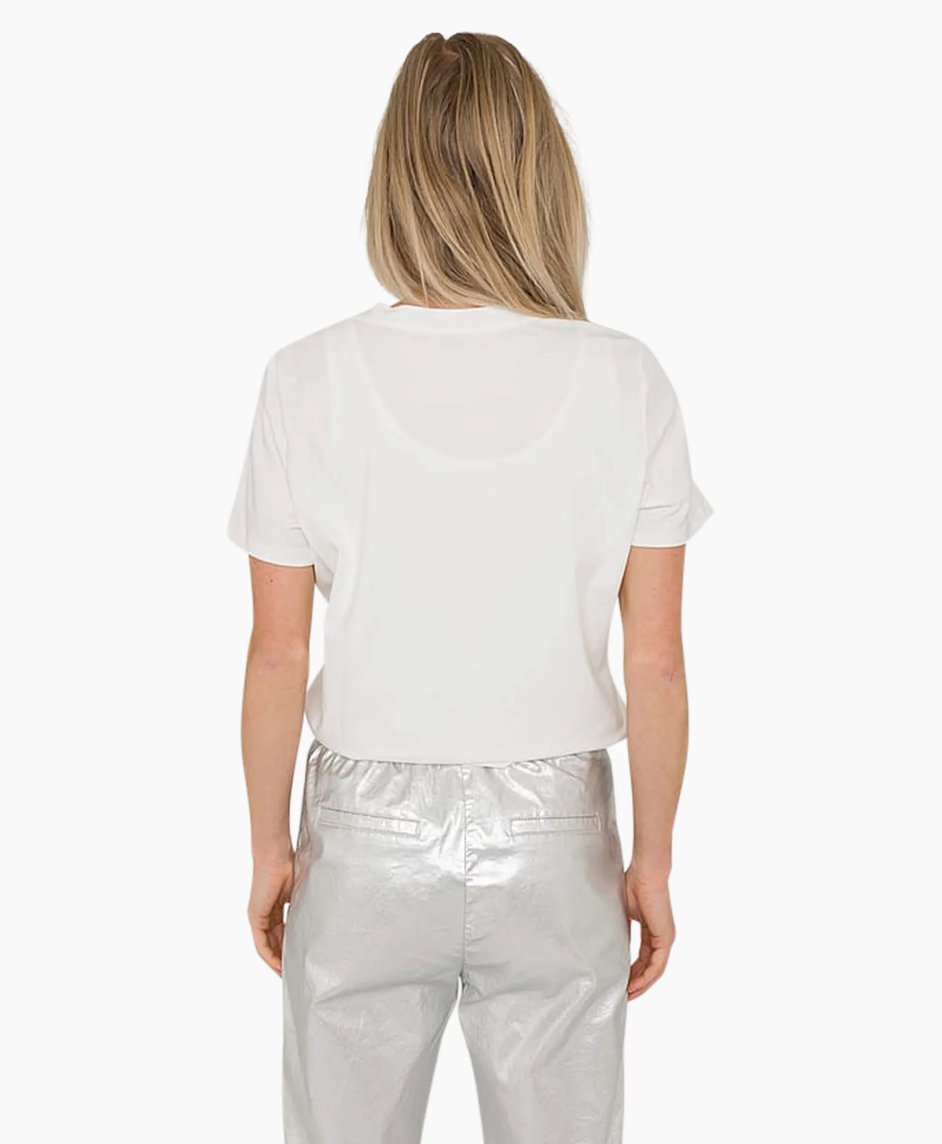 Outlet T-Shirt Korte Mouw 08A04-03629 Off White Dames T-Shirts & Tops