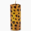 Best Kaars Large Leopard Print Pillar Candle Bruin Lifestyle Lifestyle