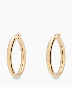 Best Sale Oorbellen Round Plain Hoop Earrings Silver Goldpla Goud Dames Sieraden