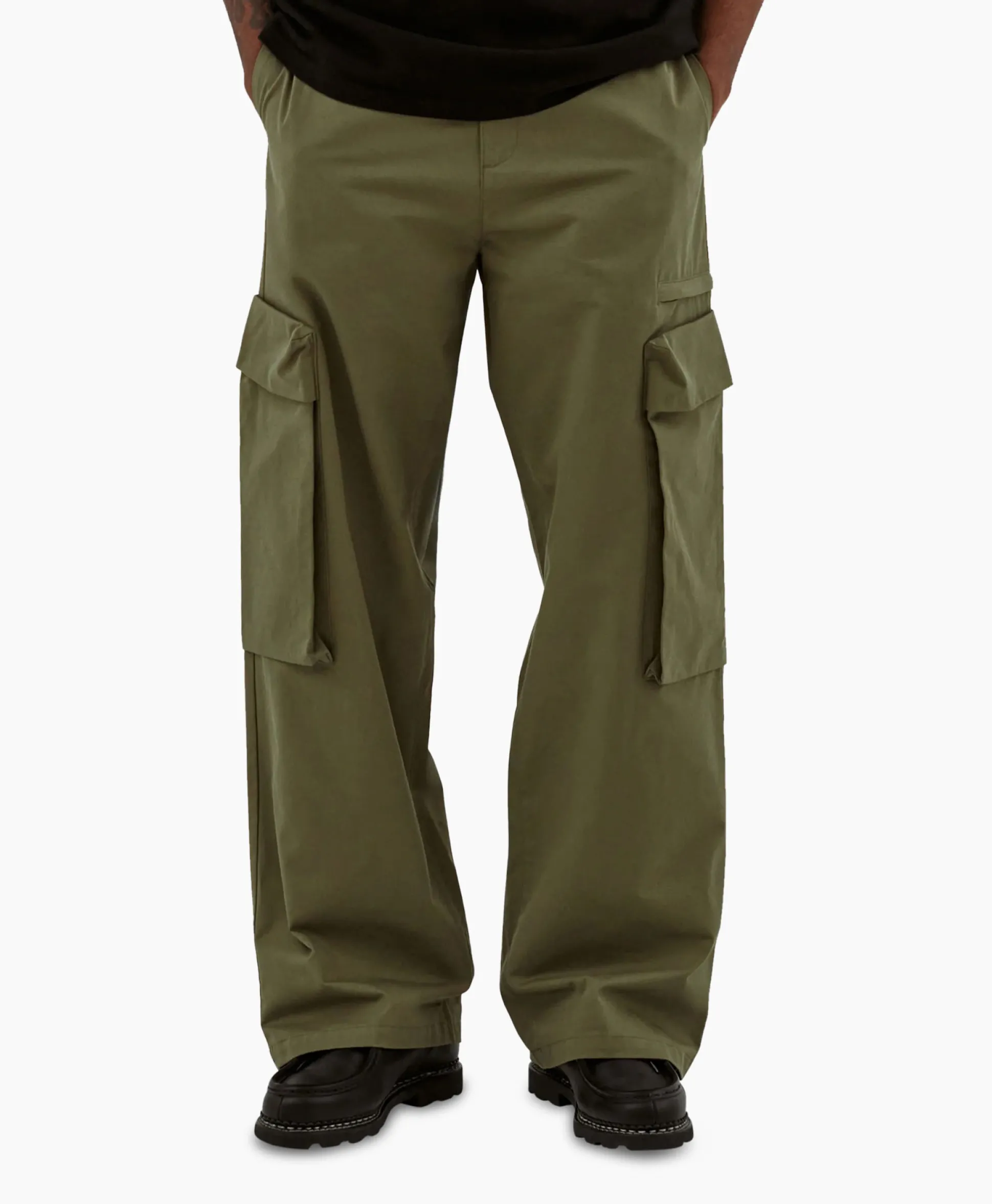 Best Sale Broek Oversize 3D Pocket Donker Groen Heren Broeken