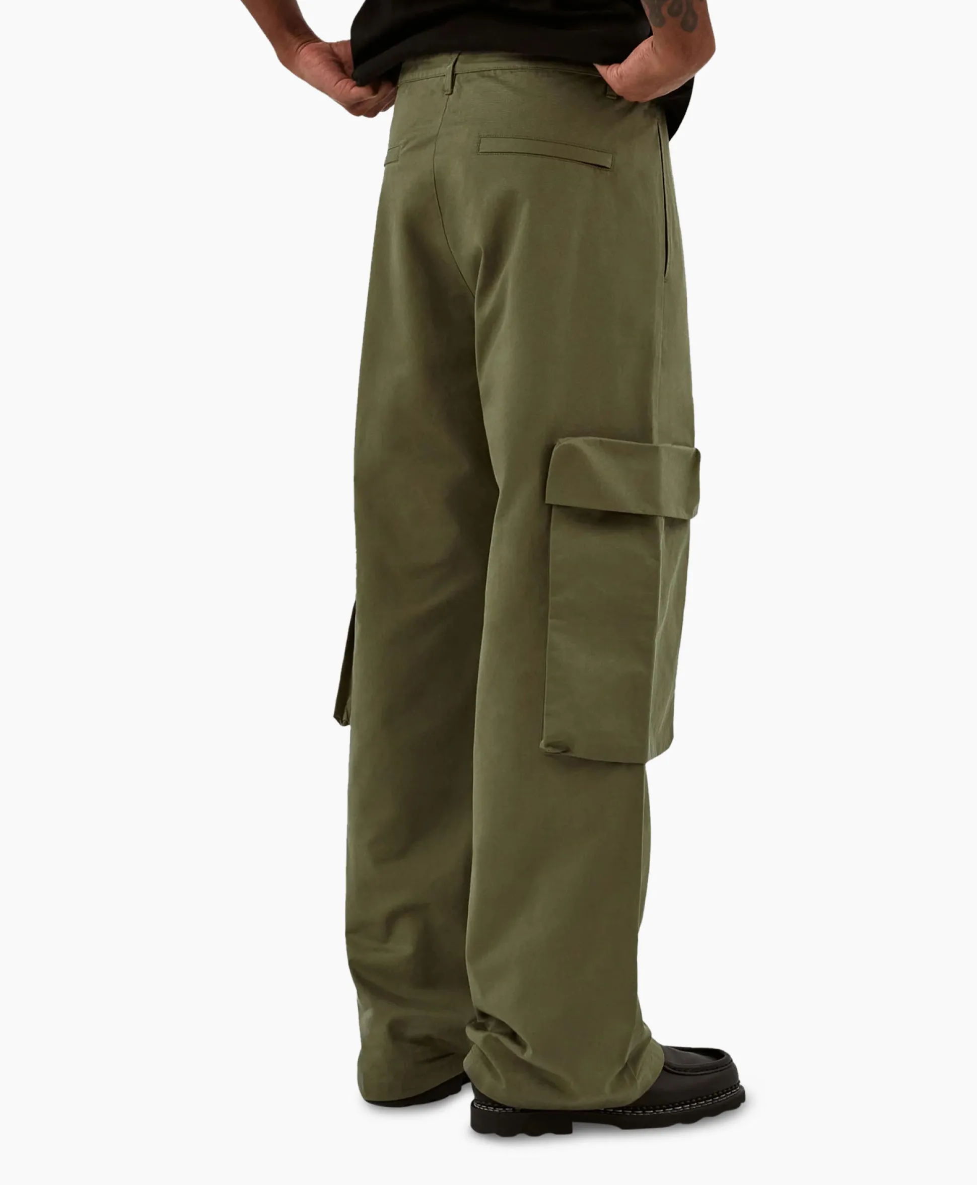 Best Sale Broek Oversize 3D Pocket Donker Groen Heren Broeken