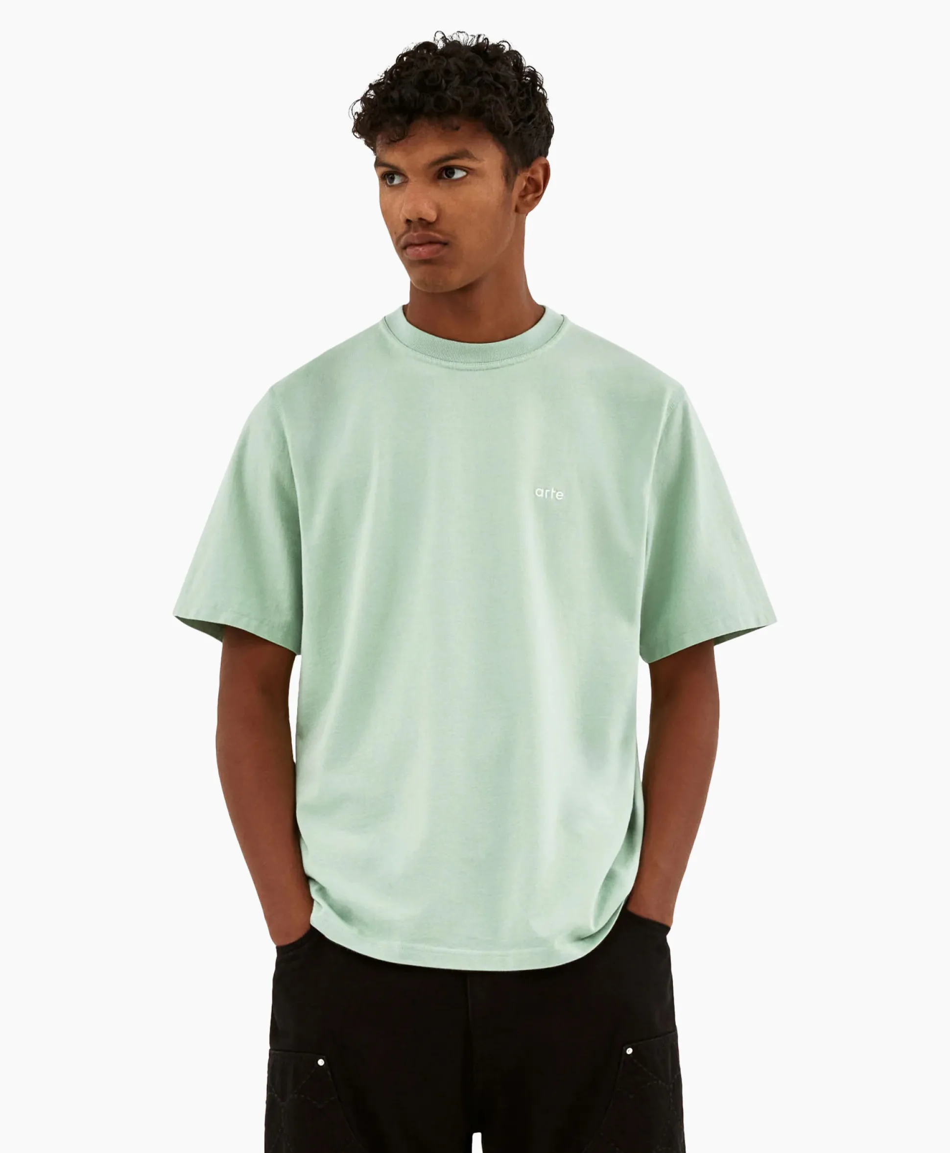 Best Sale T-Shirt Korte Mouw Circle Runner Back Print Groen Heren T-Shirts