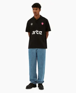 New T-Shirt Korte Mouw Basic Futebol Zwart Heren T-Shirts