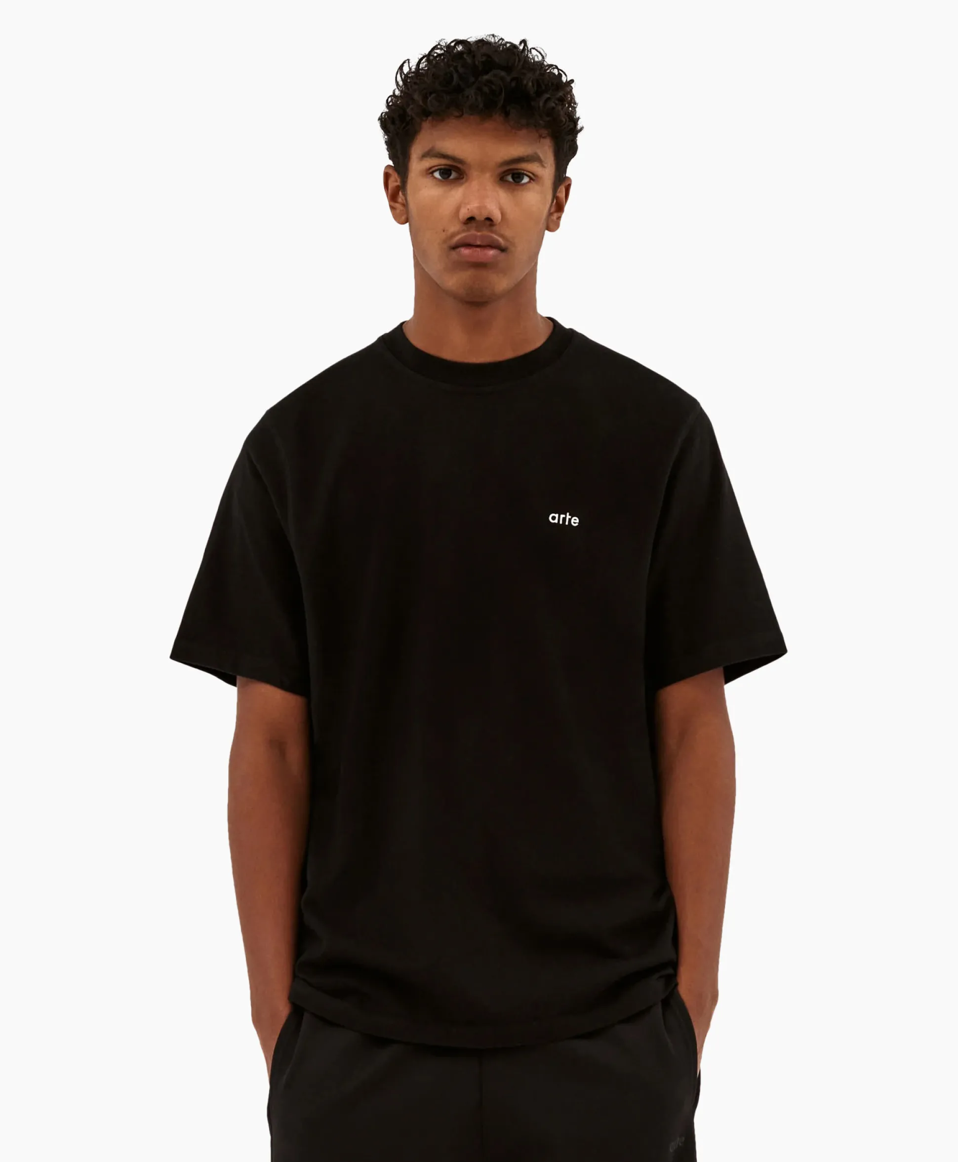 Cheap T-Shirt Korte Mouw Circle Runner Back Print Zwart Heren T-Shirts