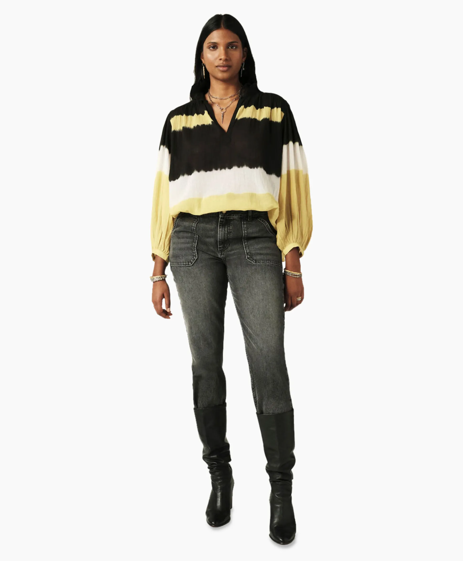 Sale Ba&Sh Blouse Harvey Geel Dames Blouses