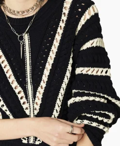 Outlet Ba&Sh Gebreide Trui Gardy Blauw Dames Truien