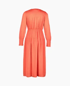 Hot Ba&Sh Midi Jurk Koll Rood Dames Jurken