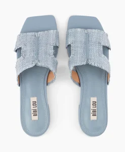 Cheap Sandaal Zonder Hak Rafia Donker Bruin Dames Sandalen