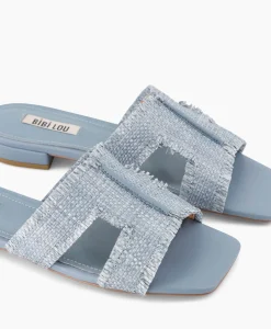 Cheap Sandaal Zonder Hak Rafia Donker Bruin Dames Sandalen