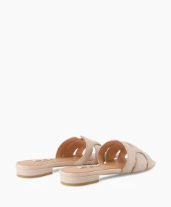 Hot Sandaal Zonder Hak Leather Blauw Dames Sandalen