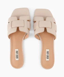 Hot Sandaal Zonder Hak Leather Blauw Dames Sandalen