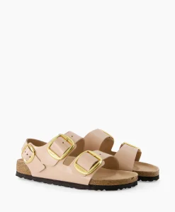 Hot Sandaal Zonder Hak Milano Beige Dames Sandalen