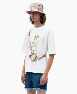 Hot Bram's Fruit T-Shirt Korte Mouw Beagle Aquarel Wit Heren T-Shirts