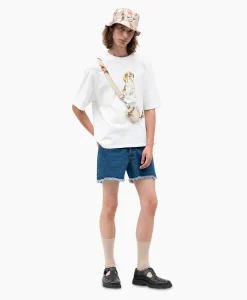 Hot Bram's Fruit T-Shirt Korte Mouw Beagle Aquarel Wit Heren T-Shirts