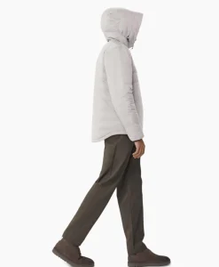 New Gewatteerde Jas Lodge Hoody Grijs Heren Jassen