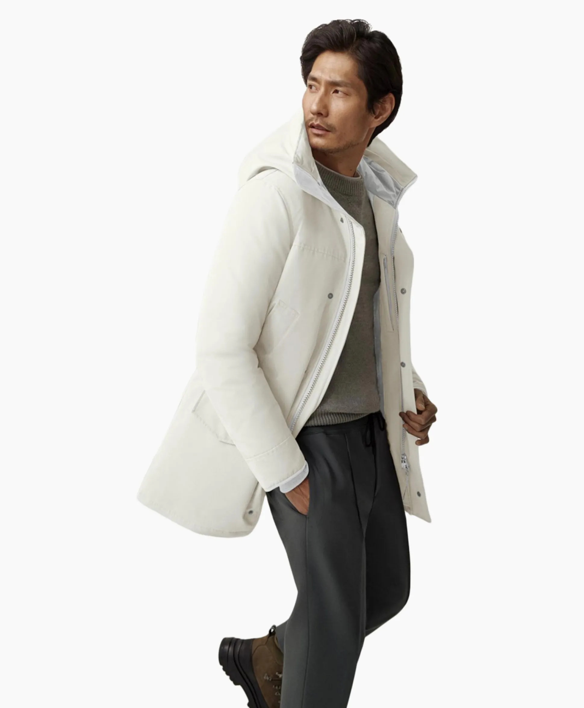 Cheap Parka Langford Beige Heren Jassen