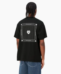 Best T-Shirt Korte Mouw S/S Heart Bandana Zwart Heren T-Shirts