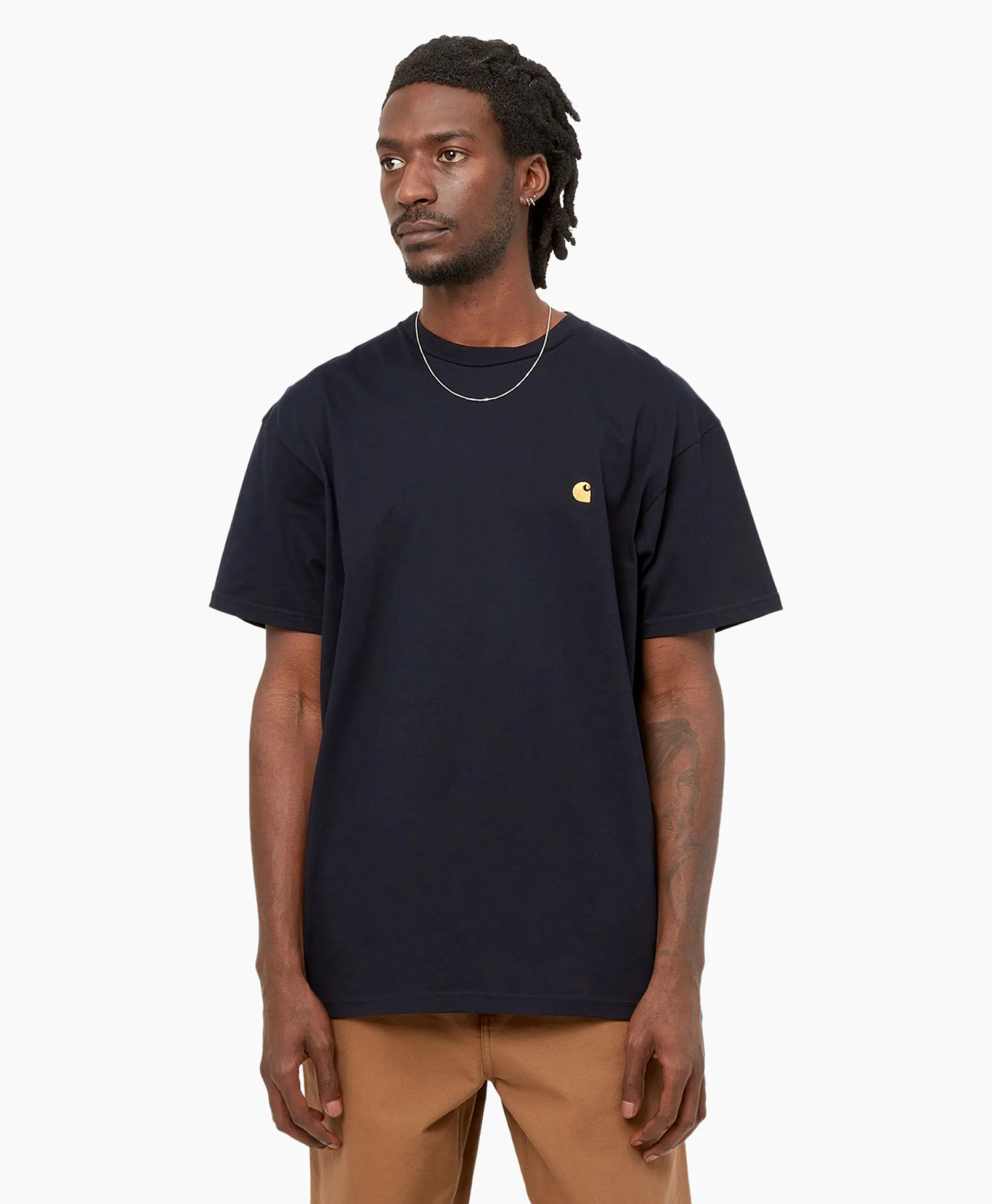 Outlet T-Shirt Korte Mouw S/S Chase Donker Blauw Heren T-Shirts