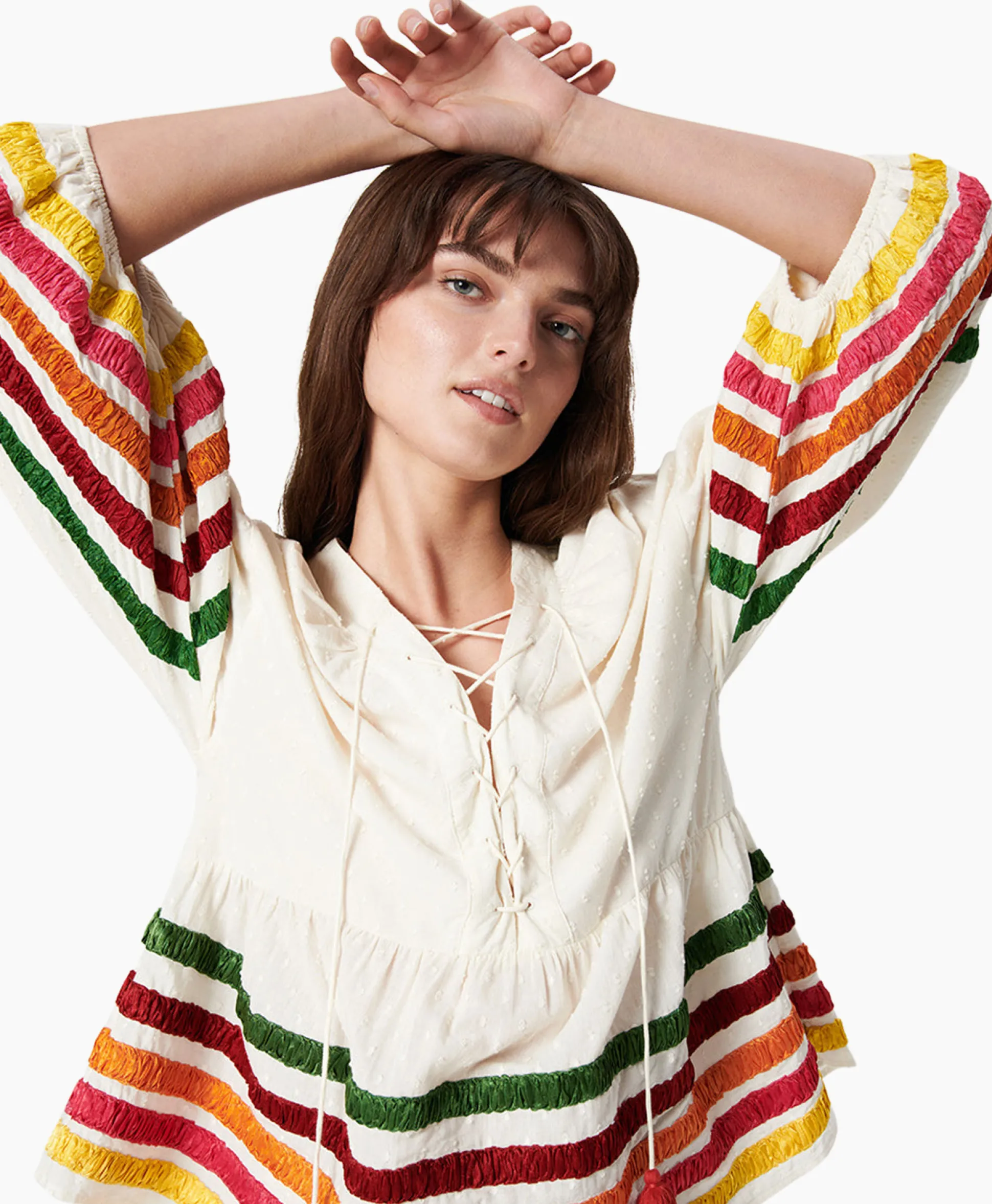 Flash Sale Blouse Liberty Embroidered Off White Dames Blouses