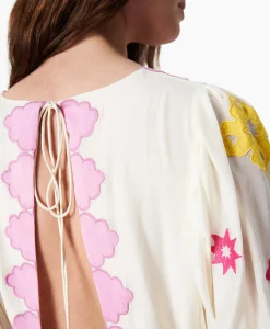 Clearance Maxi Jurk Gypsy Embroidered Ecru Dames Bruiloftskleding