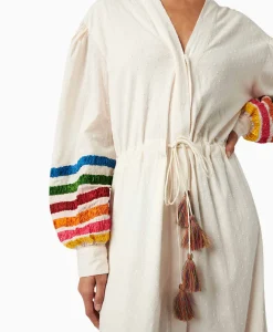 Sale Maxi Jurk Lena Embroidered Off White Dames Bruiloftskleding