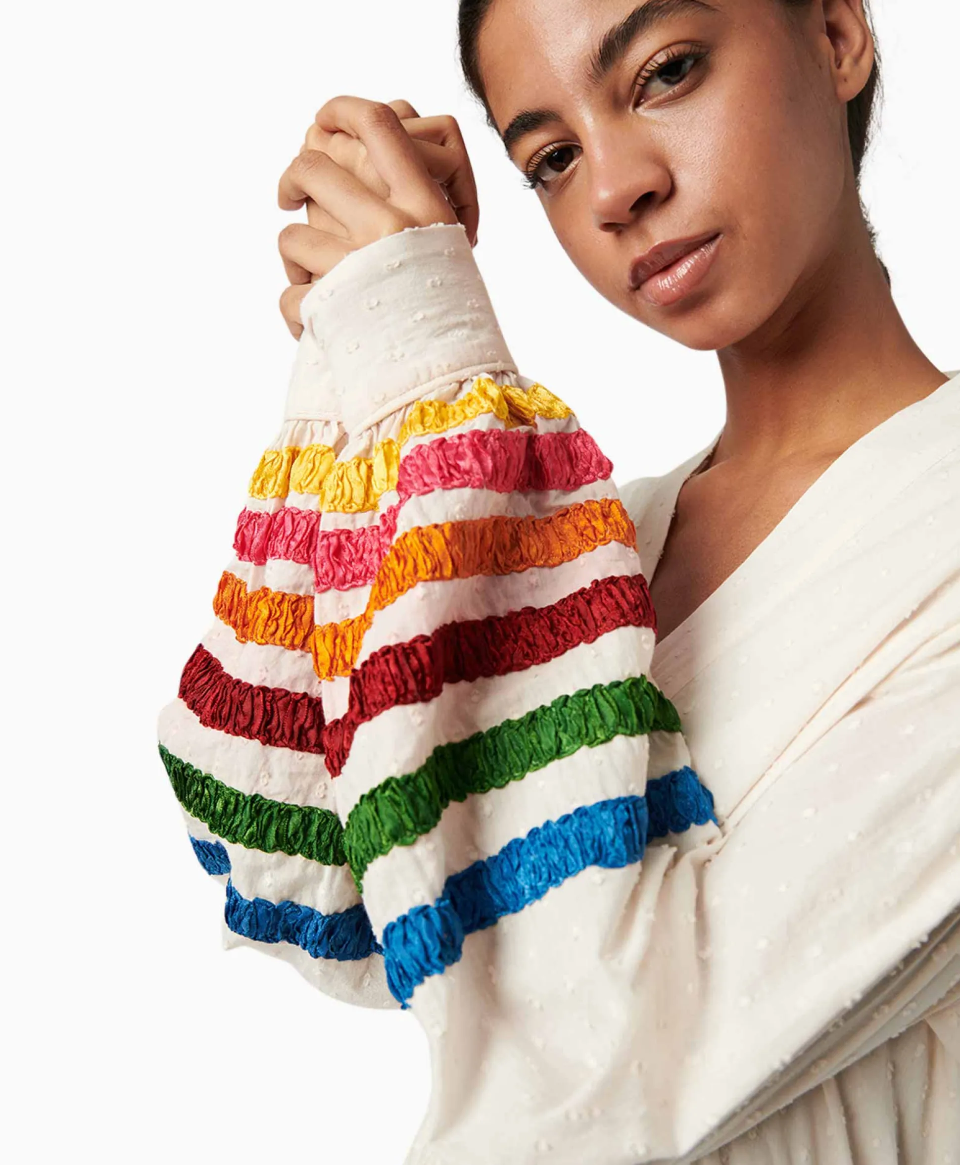 Sale Maxi Jurk Lena Embroidered Off White Dames Bruiloftskleding