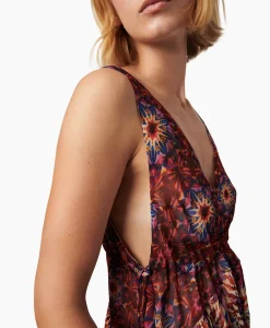 Store Maxi Jurk North Bordeaux Dames Bruiloftskleding