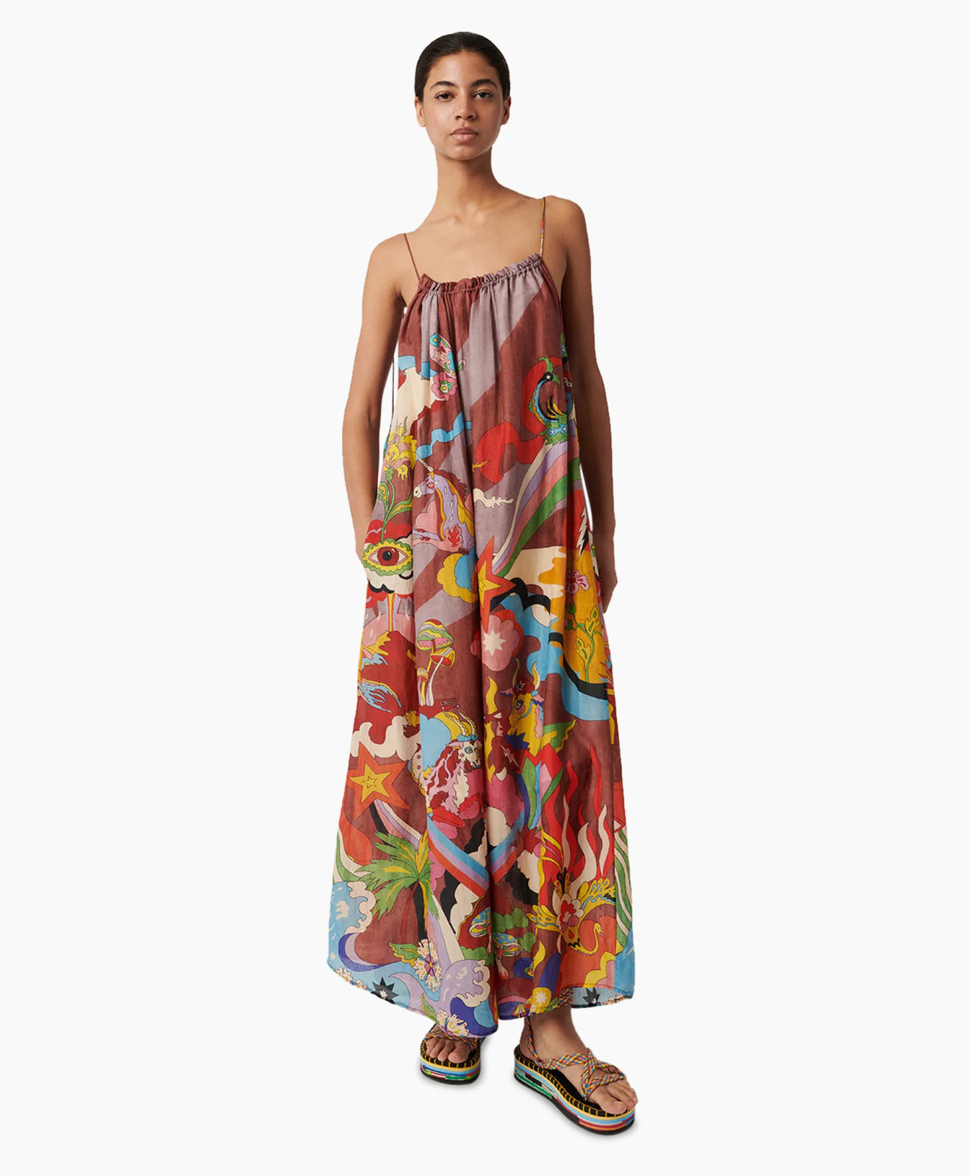 Outlet Maxi Jurk Rain Bordeaux Dames Bruiloftskleding